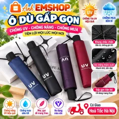 Ô Gấp Gọn Chống Tia UV Dễ Mang Theo, Che Nắng Che Mưa Hiệu Quả [ màu ngẫu nhiên]