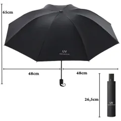 Ô Chống Tia UV Cao Cấp - Ô Dù 2 Lớp 8 Nan Che Mưa Nắng Gấp Gọn Có Tay Cầm Chắc Chắn Chống Thấm Mau Khô