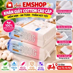 Khăn Mặt Dùng 1 Lần Gói Lớn, Khăn Khô đa Năng Cho Bé Gói 150 Tờ Dạng Túi Rút Treo Tiện Lợi, Hợp Vệ Sinh, Khăn Geklin