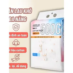 Khăn Mặt Dùng 1 Lần Gói Lớn, Khăn Khô đa Năng Cho Bé Gói 150 Tờ Dạng Túi Rút Treo Tiện Lợi, Hợp Vệ Sinh, Khăn Geklin