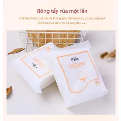 [Combo 3 Gói] Bông Tẩy Trang 222 Miếng 3 Lớp Cotton Cao Cấp, Mềm Mịn Giá Rẻ