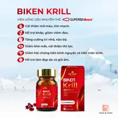 Thực phẩm bảo vệ sức khỏe BIKEN KRILL (Bổ sung Omega-3 nhuyễn thể)