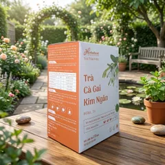 Trà Cà Gai Kim Ngân Herbafood - Hỗ trợ thanh nhiệt, giải độc gan - (Hộp 60 túi lọc 4,5g)