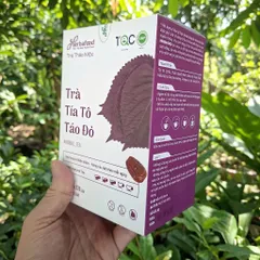 Trà Tía Tô Táo Đỏ Herbafood - Hỗ Trợ Đào Thải Acid Uric, Thanh Lọc Cơ Thể (Hộp 60 Túi Lọc x 4.5g)