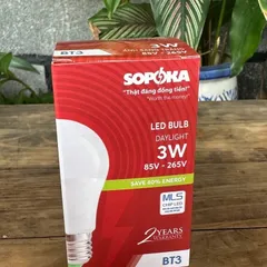 Đèn LED tròn SOPOKA ánh sáng trắng BT30 BT20 BT15 BT12 BT9 BT7 BT5 BT3 85V-265V