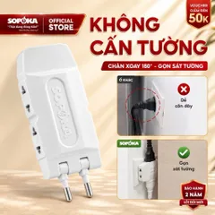 Ổ Cắm Chia Điện Đa Năng 2200W SOPOKA Xoay 180 Độ, Nhiều Lỗ Cắm, Dùng Cho Ti Vi, Tủ Lạnh, Quạt, Đèn Bảo Hành 2 Năm