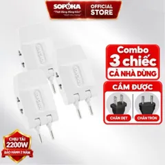 Ổ Cắm Chia Điện Đa Năng 2200W SOPOKA Xoay 180 Độ, Nhiều Lỗ Cắm, Dùng Cho Ti Vi, Tủ Lạnh, Quạt, Đèn Bảo Hành 2 Năm