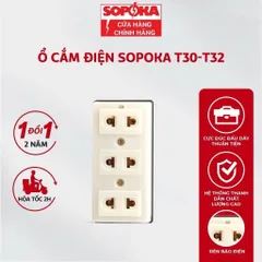 Ổ Cắm Điện Đa Năng SOPOKA T30 -T32 Chống Tuột Phích, An Toàn, Bảo Hành 2 Năm