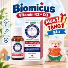 BioAmicus Vitamin K2&D3 hỗ trợ phát triển xương răng của trẻ - D3K2 Cho Bé