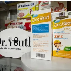 Siro Zinc Sirof Bổ Sung Kẽm Giúp Nâng Cao Sức Đề Kháng,Giúp Cơ Thể Phát Triển Khỏe Mạnh Chai 100ml