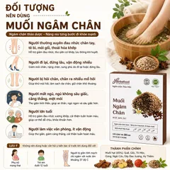 Muối Ngâm Chân Thảo Mộc Herbafood - Giảm Đau Nhức Xương Khớp, Tê Bì Chân Tay, Giúp Ngủ Ngon - Hộp 300g