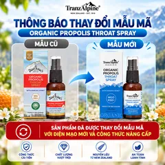 Xịt họng keo ong manuka MGO650+ TranzAlpine Organic Propolis Throat Spray 30ml