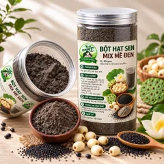 Bột Hạt Sen Mix Mè Đen Nguyên Chất Không Đường MTshop-metomstore
