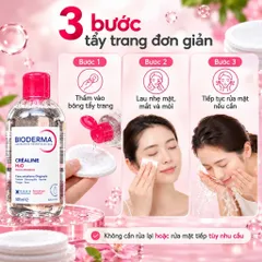 Nước Tẩy Trang Pháp Micellar Bioderma Créaline H2O 500ml Cho Da Nhạy Cảm