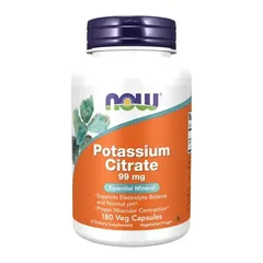 (Chính gốc) Viên uống NOW Potassium Citrate 99mg: Chống Chuột Rút, Ổn Định Huyết Áp