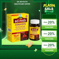 Viên uống Bổ phổi Cordyceps ngăn viêm phế quản mạn,viêm đường hô hấp, giảm ho đàm, ho khan, khàn tiếng 30v
