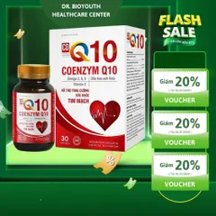 Viên bổ tim mạch COENZYM Q10-Bổ trợ tuần hoàn, ngăn đột quỵ,khỏe tim, loại bỏ xơ vữa thành mạch, lọ 30v