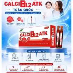 Ống uống Calci B12 ATK Bổ sung khoáng chất Calci và Vitamin B1,B12 cho cơ thể Hộp 20 ống