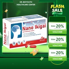 Viên Hoạt Huyết Bổ não Nano lkigai chứa Nattokinase-giảm đau đầu,chóng mặt,rối loạn tiền đình, ngừa đột quỵ Hộp 40 viêno