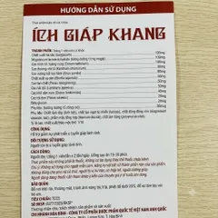 Viên ÍCH GIÁP KHANG ức chế u tuyến giáp tăng sinh, thành phần thảo dược lành tính giảm tiến triển bướu cổ  30v