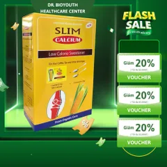 ĐƯỜNG BẮP SLIM CALCIUM - HỘP 50 GÓI - CÂN BẰNG ĐƯỜNG HUYẾT NHANH CHÓNG, DÀNH CHO NGƯỜI ĂN KIÊNG, GIẢM CÂN