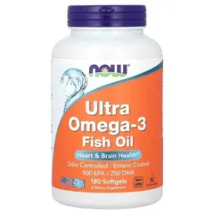 (Chính gốc) Viên uống bổ sung dầu cá Omega-3 Ultra Now Foods (500 EPA / 250 DHA) 90 viên