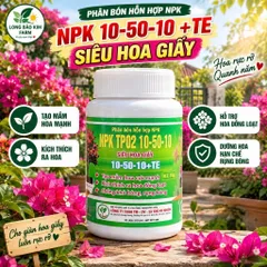 Siêu hoa giấy 10-50-10+TE giúp cây ra rễ nhanh, nhiều rễ, xanh lá, bật mầm dành cho hoa lan, hoa hồng, cây cảnh