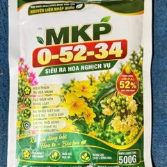 MKP 0-52-34 500G | Siêu Ra Hoa Nghịch Vụ | Lân 52% | Kích Mầm Hoa, Tạo Nụ Đồng Loạt | Phân Bón Hoa Kiểng