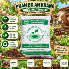 Phân bò Hải An Khang 5kg đã qua giâm ẩm, rây mịn & sàng lọc tạp chất cho cây trồng