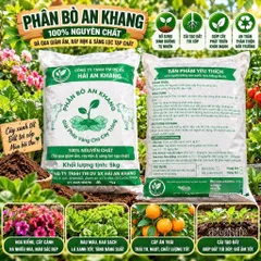 Phân bò Hải An Khang 5kg đã qua giâm ẩm, rây mịn & sàng lọc tạp chất cho cây trồng