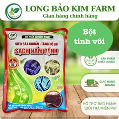 Bột tinh vôi HAK 100% 1Kg - Hạ Phèn, Tăng pH Đất, Diệt Khuẩn Nấm Bệnh, Cải Tạo Đất Trồng, Bổ Sung Canxi Cho Cây Trồng