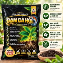 Đạm Cá Hồi Nhật Bản 1KG – Phân Bón Hữu Cơ Kích Rễ, Bung Chồi, Xanh Lá, Chăm Mai Vàng Bonsai, Hoa Kiểng, Cây Ăn Trái