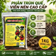 Phân Bón Trùn Quế Viên Nén Giúp Tăng Cường Dinh Dưỡng Cho Cây Trồng, Dung Tích 1Kg