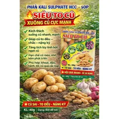 [ Combo 10 gói] Phân Kali 50% – Siêu To Củ, Kích Thích Xuống Củ Mạnh, Tăng Năng Suất Cây Củ