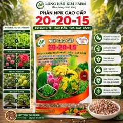NPK 20-20-15 + TE Cao Cấp 1kg – Phân Bón Rau Màu, Hoa, Cây Cảnh – Đạm Chồi Mạnh, Hoa Nhiều, Nuôi Trái Tốt