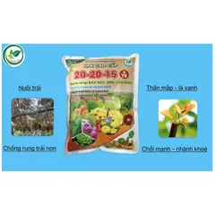 NPK 20-20-15 + TE Cao Cấp 1kg – Phân Bón Rau Màu, Hoa, Cây Cảnh – Đạm Chồi Mạnh, Hoa Nhiều, Nuôi Trái Tốt