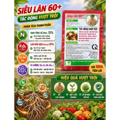 Siêu Lân 60+ 100g | Kích Rễ Cực Mạnh, Bật Chồi Nhanh, Phục Hồi Cây Suy, Giải Độc Phèn