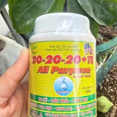 Siêu to trái 20-20-20 + TE 100g Cho Cây Cảnh & Hoa Phát Triển Khỏe Mạnh Chống Hạn & Bệnh