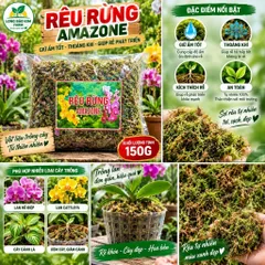 Rêu rừng trồng lan đã qua xử lý 150gram giữ ẩm cho thân và gốc cây