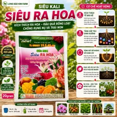 Combo 10 Gói Siêu Kali Siêu Ra Hoa 20g | NPK 15-5-40+TE | Kích Ra Hoa Đậu Quả Đồng Loạt | Phân Bón Hoa Mai, Cây Ăn Trái