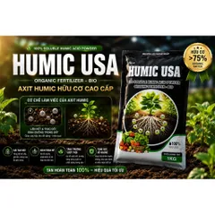 Humic USA 1Kg Axit Humic Hữu Cơ 75%+ Cải Tạo Đất Kích Rễ Tơi Xốp Đất Tan Hoàn Toàn 100%
