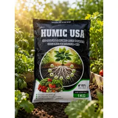 Humic USA 1Kg Axit Humic Hữu Cơ 75%+ Cải Tạo Đất Kích Rễ Tơi Xốp Đất Tan Hoàn Toàn 100%