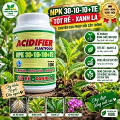Phân bón vi lượng NPK 30-10-10+TE dưỡng cây-nảy chồi- xanh lá - chai 100 gram