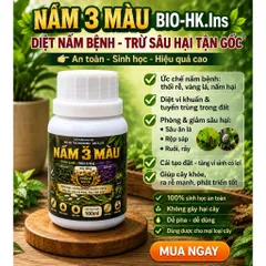 NẤM 3 MÀU BIO-HK.Ins 100ml | Diệt Nấm Bệnh - Trừ Rệp Sáp, Tuyến Trùng, Sâu Hại Tận Gốc | Chế Phẩm Sinh Học An Toàn