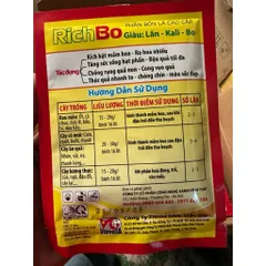 [Combo 10 gói] Rich Bo PK 15-15 + Bo – Siêu Kích Ra Hoa, Đậu Trái Mạnh, Chống Rụng Trái Non, Phân Bón Lá 20g