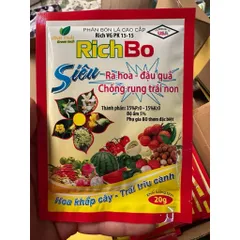 [Combo 10 gói] Rich Bo PK 15-15 + Bo – Siêu Kích Ra Hoa, Đậu Trái Mạnh, Chống Rụng Trái Non, Phân Bón Lá 20g