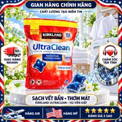 VIÊN GIẶT XẢ QUẦN ÁO KIRKLAND ULTRA CLEAN MỸ TÚI LỚN 152 VIÊN