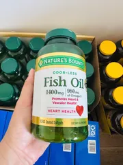 DẦU CÁ KHÔNG MÙI NATURE'S BOUNTY FISH OIL 1400MG MỸ 130 VIÊN