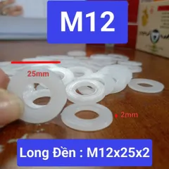 [combo 100 cái ] long đền nhựa , vòng đệm nhựa M12x25x2 , vòng đệm nhựa cách điện