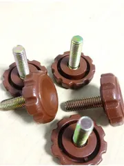[combo 10 cái ] chân đế tăng chỉnh,núm vặn ô,vít vặn tăng chỉnh chân bàn,chân võng bông nâu M8x25xFi32